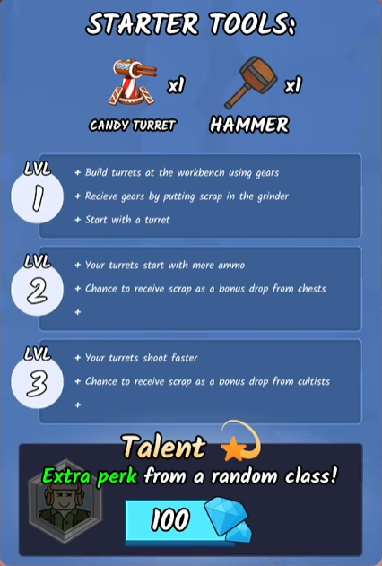 Engineer 99 Nights in the Forest perks